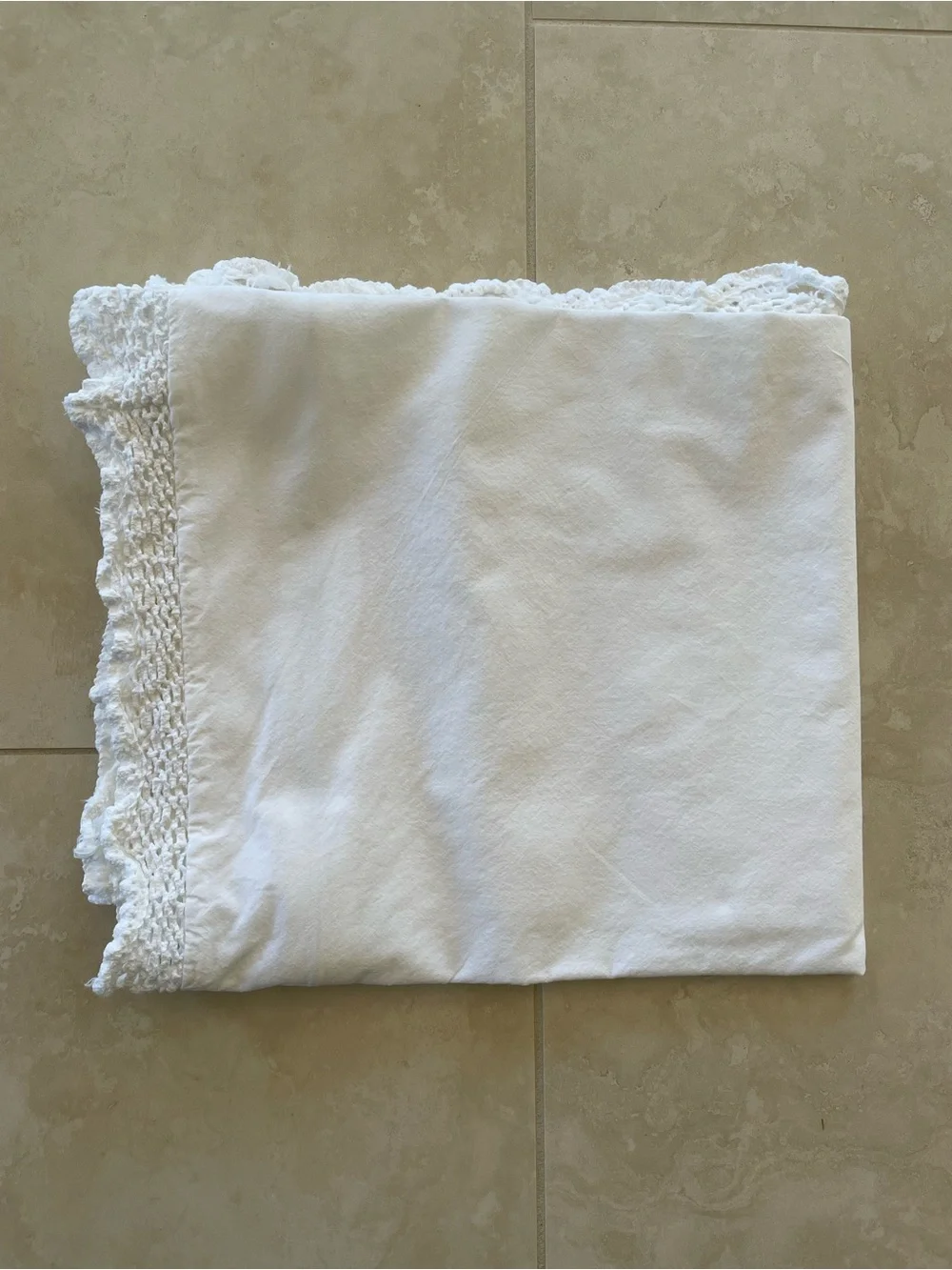 Piubelle White Decorative Lace-Edge Pillow Shams - Classic Home Bedding - Picture 12 of 14